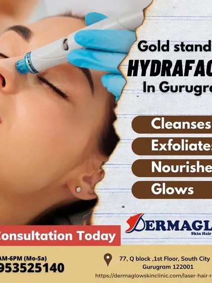 Here you can see a client comfortably receiving our gold-standard HydraFacial. The device gently cleanses and exfoliates the skin while infusing it with nourishing serums. It's a non-invasive treatment perfect for achieving an immediate, healthy glow.