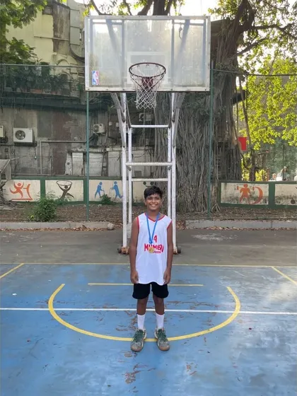 Herchelle Sandhu on the court, a rising star from our academy representing Mumbai.