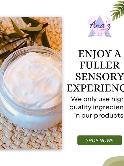 I believe in a full sensory experience. The rich, creamy texture of my moisturizers comes from using only high-quality, natural ingredients.