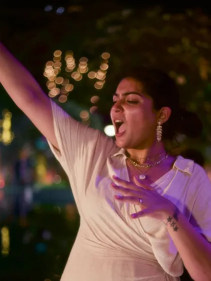 We live for these moments. Here’s Dhruvi completely lost in the music during a beautiful outdoor wedding reception. We bring this level of passion whether we are playing for 50 people or 500.