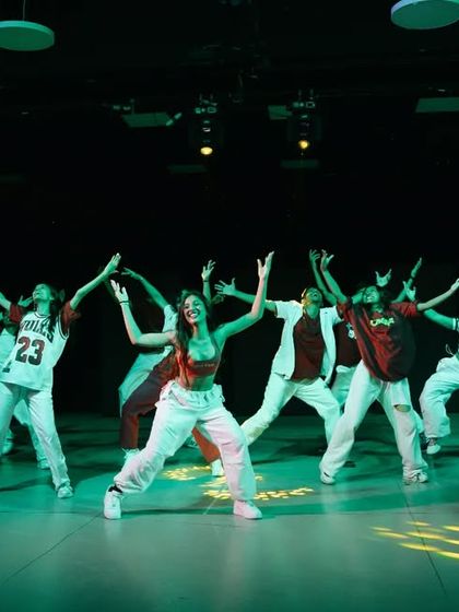 A high-energy moment from a group performance at our summer showcase. Notice the synchronization and performance quality, skills we focus on heavily in my student training batches.
