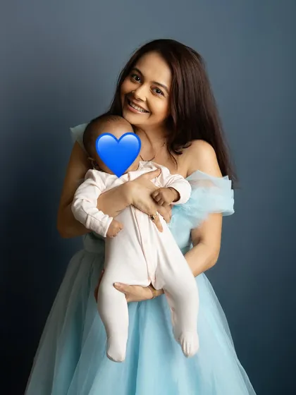 A beautiful portrait of celebrity Devoleena Bhattacharjee and her baby. I am experienced in providing a comfortable and professional environment for all my clients.