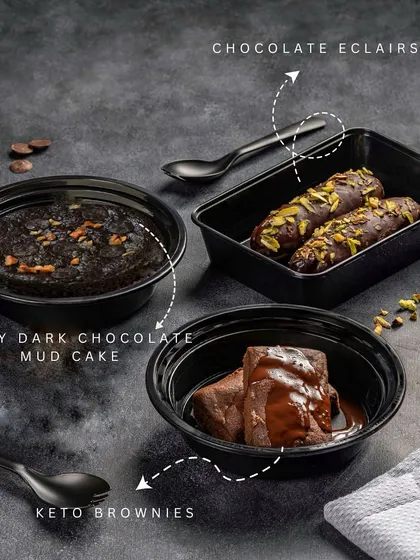 Yes, you can have dessert! Our menu includes guilt-free treats like Keto Brownies, Nutty Dark Chocolate Mud Cake, and Chocolate Eclairs, so you can satisfy your sweet tooth without derailing your diet.