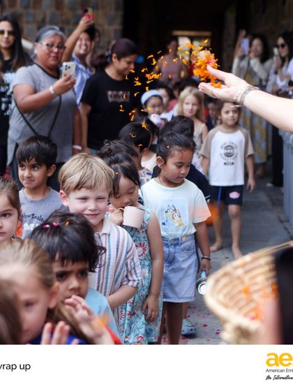 Our youngest learners are showered with flower petals as they parade through a line of parents and teachers. This beautiful tradition makes our Pre-K students feel celebrated and loved as they finish their school year.