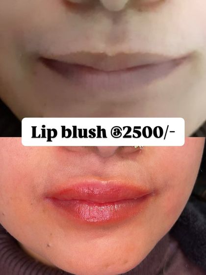 A simple before and after showcasing the beautiful, natural-looking tint achieved with my lip blush service. It's a great way to enhance your lips without daily makeup.