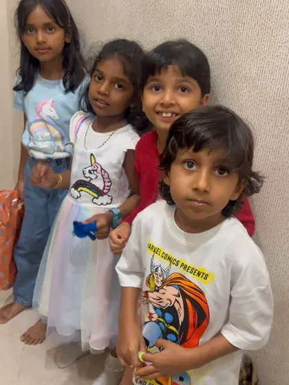 A group of adorable guests at a recent birthday party. Seeing their happy, smiling faces at the end of a show is the best feeling.