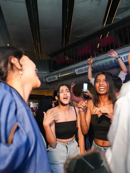 The reaction from the crowd is everything. These ladies at Flo are singing along and having the time of their lives.