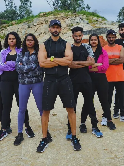 This is our Strong Nation squad. We take our workouts seriously but always have each other's backs. This shot was taken after an intense outdoor HIIT session in Bangalore.