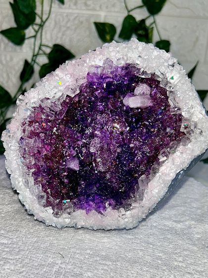 This handmade geode was a labor of love, designed to capture the natural elegance of amethyst.