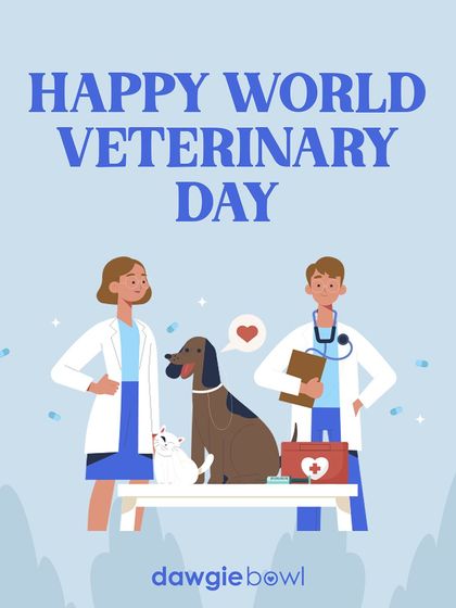 Happy World Veterinary Day! Let's celebrate the dedication and compassion of veterinarians worldwide who work tirelessly to keep our pets healthy and happy. 👩‍⚕️👨‍⚕️