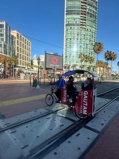 Our branded pedicabs were a common sight on the streets of San Diego during Intersolar USA, showcasing our commitment to the US solar market.