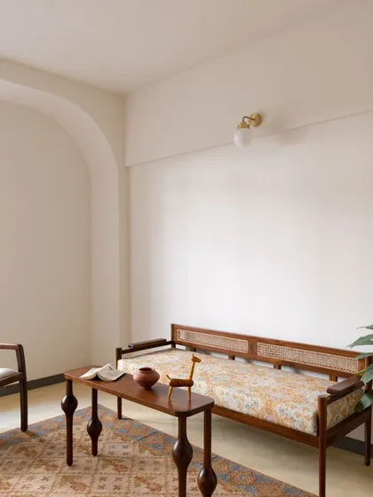 Our range of benches, including the Svasa 2-seater and the slender Temple Tree bench. These pieces are perfect for entryways, balconies, or as complementary seating in a larger living area.