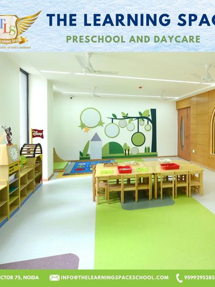 Another view of our thoughtfully arranged classrooms. We use colorful and engaging wall art and learning aids to create a visually stimulating environment that makes children excited to learn.