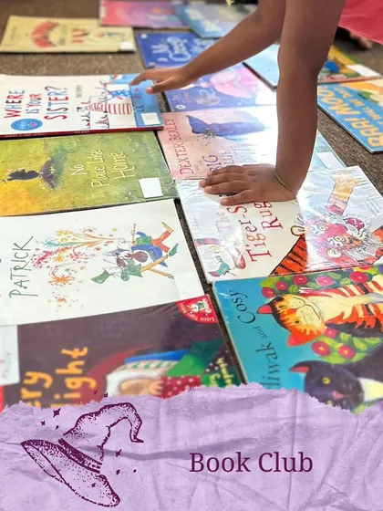 The Book Club is a key part of our process, where children explore a wide range of stories that become the springboard for our drama activities.