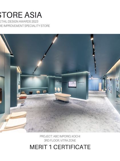 The Vitra Zone at ABC Emporio, Kochi, also earned a Merit Certificate at the In-store Asia awards. This award recognizes the innovative approach to creating a specialized home improvement retail space.