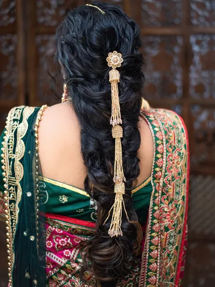 A detailed shot of a heavy sider-style braid, a popular choice for traditional events, created as a demo for my students.