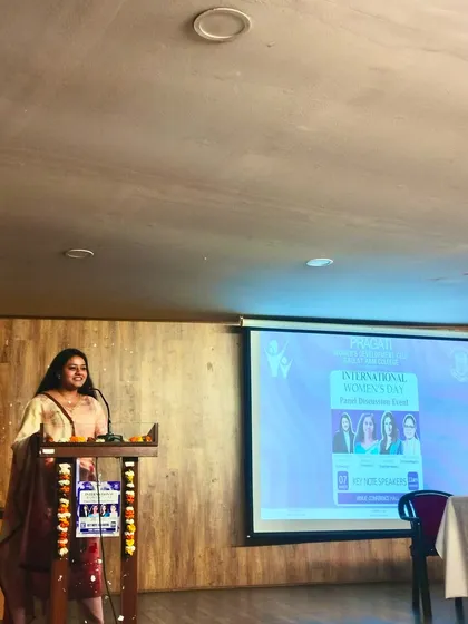 Speaking at Daulat Ram College for an International Women's Day panel discussion. It was a pleasure to engage with hardworking students and fellow panelists on women's empowerment.