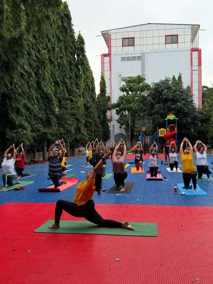 We love taking our practice outdoors. Join our community for energizing outdoor yoga sessions around Bengaluru, connecting with nature and each other under the open sky.