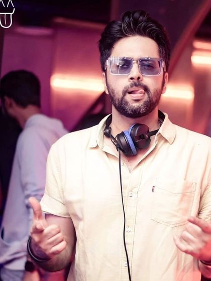 A cheeky pose at The Fixx. It's all about having fun, even when I'm working the console.