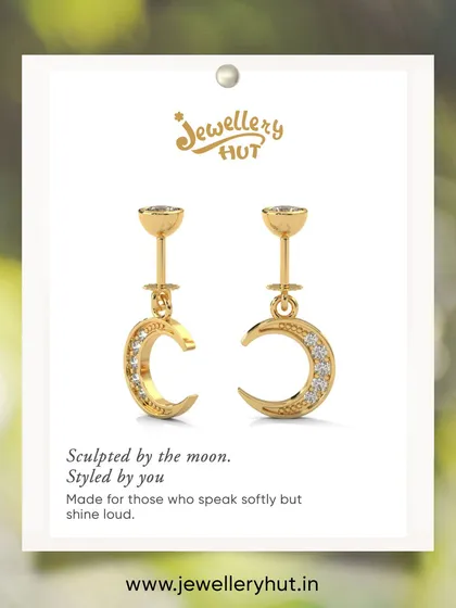Sculpted by the moon, styled by you. These crescent moon helix hangings are for those who speak softly but shine loud.