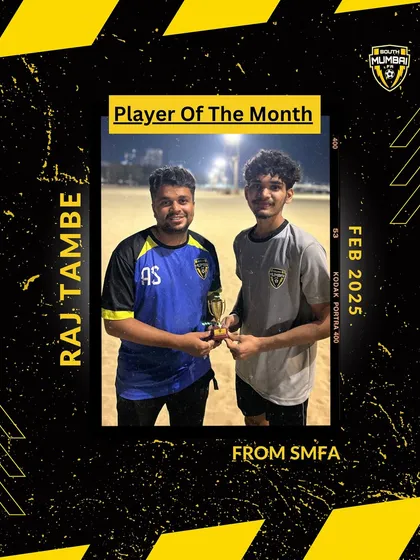 Player of the Month for February 2025: Raj Tambe. His commitment, skill, and relentless effort have been truly inspiring.