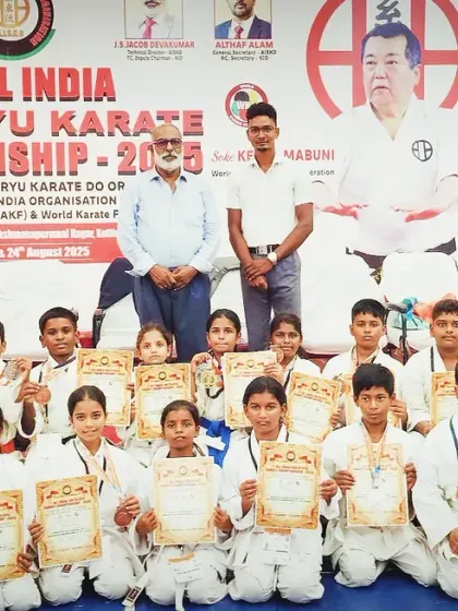 I am so proud of my young warriors! This is our team after a successful run at the 1st All India Shito-Ryu Karate Championship. Seeing them with their certificates and medals is the greatest reward for a coach.