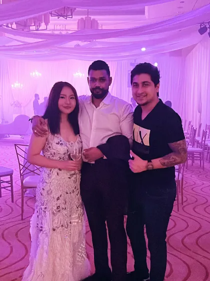It’s always an honor to be a part of a couple's big day. Posing with the happy newlyweds after a fantastic sangeet night at their destination wedding in Phuket.