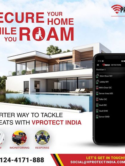 Secure your home while you roam the world. With VProtect, you can travel with peace of mind, knowing our system provides uninterrupted 24/7, 365-day security for your premises.