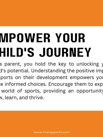 As a parent, you hold the key to unlocking your child's potential. Encouraging them to play sports is one of the best ways to help them grow, learn, and thrive.