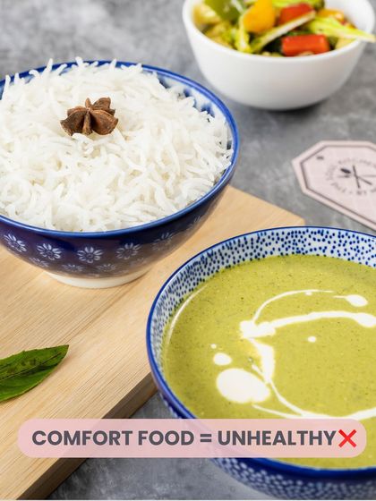 Who said comfort food equals unhealthy? My Thai green curry with steamed rice proves that nourishing food can be incredibly satisfying.