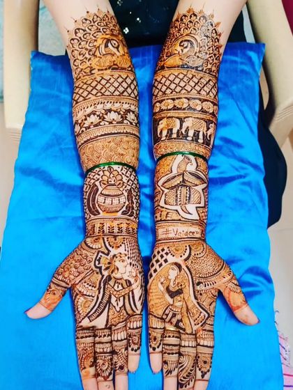 A unique design with a mix of modern and traditional elements. It includes portraits, a lotus motif, and even a hashtag, showing how I can customize to your style.