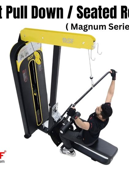 An overhead view of the seated row movement.