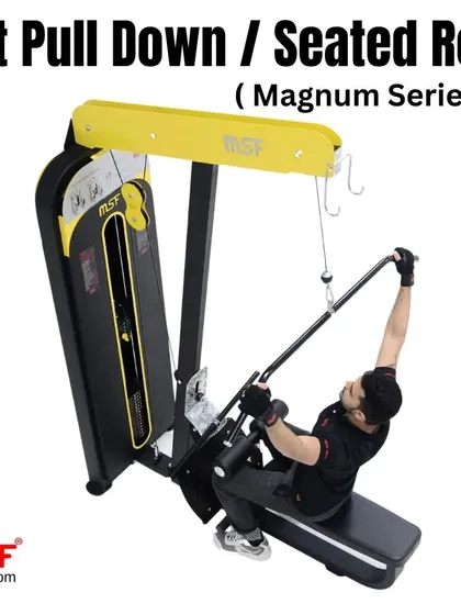 An overhead view of the seated row movement.