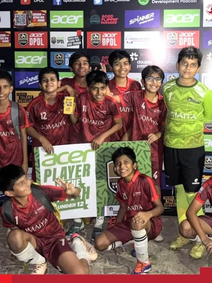 The Somaiya FC U-12 team after back-to-back matches in the Double Pass Development League, where their hard work earned them a win and a draw.