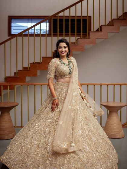 Meraj Couture - Luxury Occasion Wear Gilded & Golden Lehengas photo 35