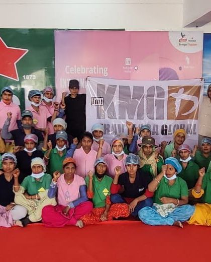 A workshop for the female staff of a leading Indian beverage company. Our training is accessible to everyone, regardless of their fitness level or prior experience.