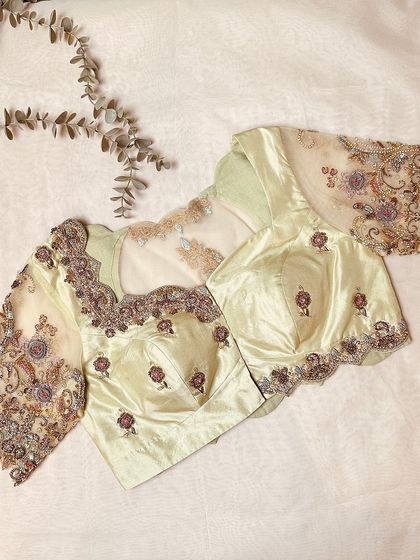 Blouse House by Mahitha Prasad - Custom Blouse Design & Embroidery Reception & Sangeet Glamour photo 36