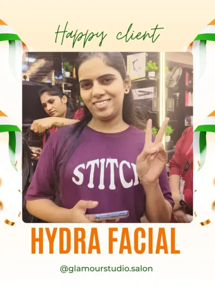 Peace and happiness from a satisfied client after her Hydra Facial. We love the positive vibes.