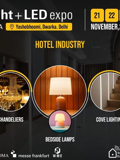 The hotel industry can source elegant solutions like chandeliers, bedside lamps, and cove lighting to enhance guest experiences.
