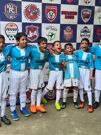The raw emotion of a victory. Our Under-9 team celebrating a big win in the Monsoon League.