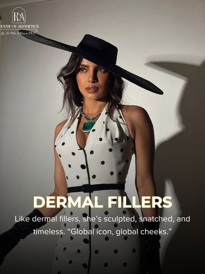 Priyanka Chopra's timeless look at the Met Gala is pure dermal filler energy. Sculpted, snatched, and timeless. A global icon with global cheeks, achieved through strategic and artful placement.