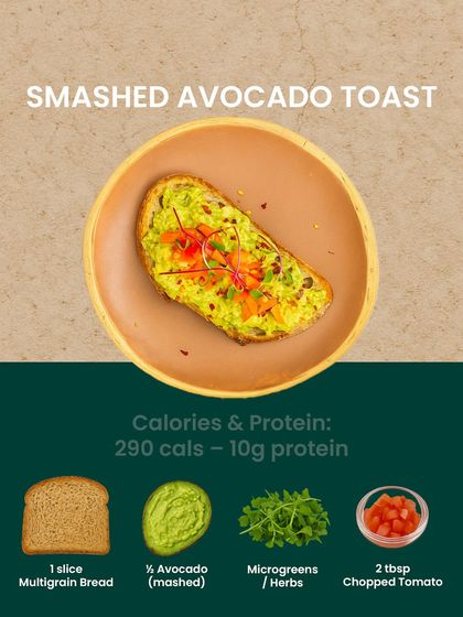 Simple, classic, and always delicious. Our smashed avocado toast on multigrain bread is topped with fresh microgreens and chopped tomatoes for a light and healthy start to your day.