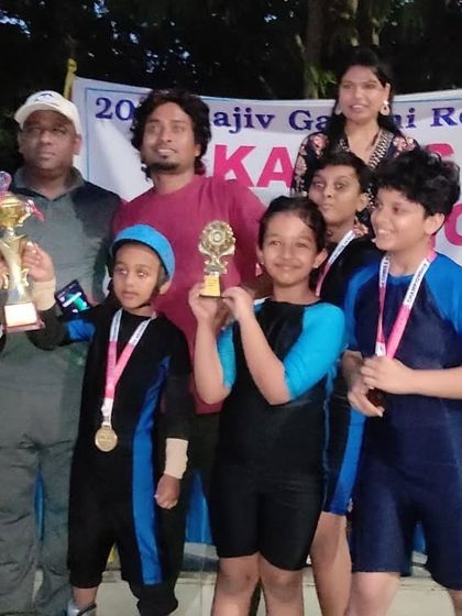 Another group photo with our competition winners. Each trophy represents hours of practice and dedication to the sport of roller skating.
