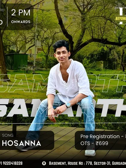 An announcement for a workshop on the beautiful song 'Hosanna'. This class is perfect for those who love lyrical choreography that tells a story.