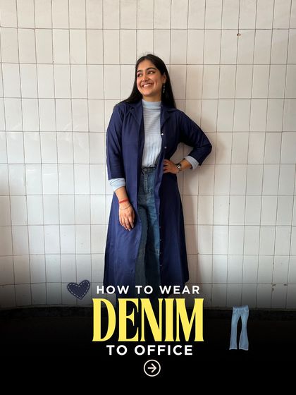 Wondering how to wear denim to the office? It's all about smart styling. Here, I'm showing how a long denim jacket can create a polished, business casual look that's both comfortable and professional.