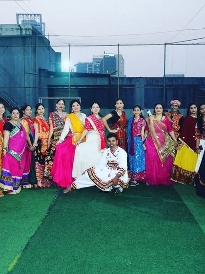 A group photo with our amazing students at the Garba event. We are so proud of the vibrant community that makes these nights possible.
