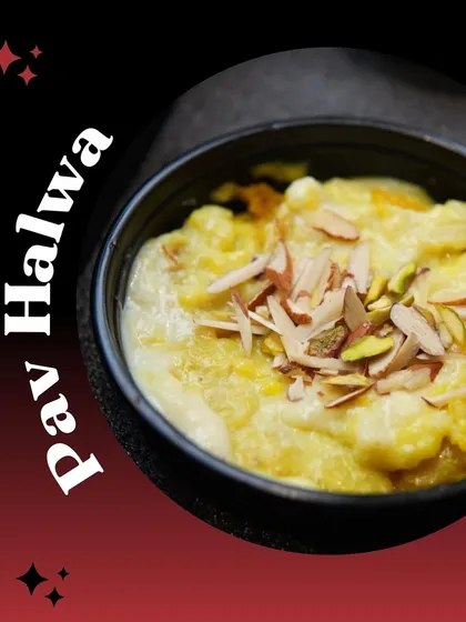 Our special Pav Halwa, a unique and delicious dessert from our Ramzan Iftaar menu.