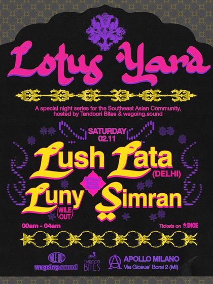 The poster for Lotus Yard in Milan, a special night for the Southeast Asian community. I love being part of events that create a space for our culture on a global stage.