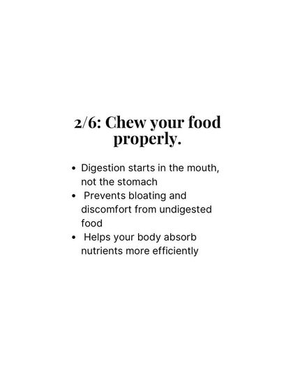 Digestion starts in the mouth, not the stomach. Chewing your food properly is a simple habit that prevents bloating and helps your body absorb nutrients more efficiently.