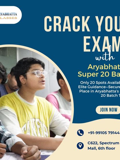 Crack your exams with the elite guidance of our Super 20 Batch. With only 20 spots available, we ensure every student receives the focused coaching needed for unstoppable success. Join today.